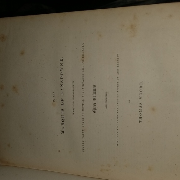 Moore's Work as corrected by himself in 1843 VOL. I  an orginal memoir - Picture 16 of 16